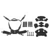 Helmet Dial Suspension Set, Helmet Padding Kit with 3 Inside Liners, 4 Screws and Nuts, 24 Stickes, Helmet Chin Strap for for MICH for Helmets (Black Sponge)