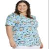 Dickies EDS Women Scrubs Top V-Neck Print DK717, S, Never Stop Rollin' view 3