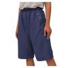 WABEOR Cotton Linen Bermuda Shorts for Women Knee Length Wide Leg Long Shorts Plus Size Elastic Waist Casual Summer Shorts view 1