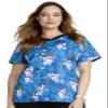 Tooniforms Women Scrubs Top V-Neck Print TF671, M, Fun Frosty view 1
