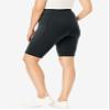 Woman Within Plus Size Stretch Cotton Pocket Bike Short - M, Heather Charcoal view 2