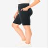 Woman Within Plus Size Stretch Cotton Pocket Bike Short - M, Heather Charcoal view 4