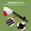 Flooring Feather Flag(11.5feetX2.5feet) by DreamController for Business Outside with optional add-on Pole(15Feet) and Groundspike | Custom Swooper Flag | Made in USA view 4