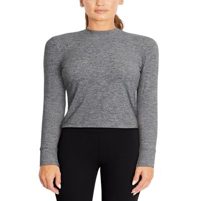 Zobha Women's Jade Long Sleeve Top, H. Black, X-Large