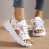 ZBYY Summer Sandals for Women Breathable Lace up Beach Dressy Sandals Comfortable Non-Slip Casual Walking Sandals view 3