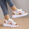 ZBYY Summer Sandals for Women Breathable Lace up Beach Dressy Sandals Comfortable Non-Slip Casual Walking Sandals view 4