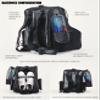 Fydelity Roller Skate Bags for Women | Converts 2 Roller Skate Backpack | Heavy Duty Roller Skating Bag for Boys | Ice Skating Bag for Girls Gift |Figure, Quad Skate Accessories, Ice Skate Bag- Black view 3
