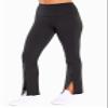 Zobha Women's Standard Daily Ultra High Rise Slit Front Flare Pant, Black, Small view 2