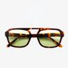 XLUMIO Generous Plate Sunglasses for Male Women's Street Catwalk Sun Glasses,dark green,One size view 3