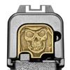 Milspin CNC Milled 3D Engraved Slide Back Plate Compatible with Glock Gen 1-5 I 3 Dimensional I Made in USA (3D Reaper, Brass, Models G43 G43x G48) view 1