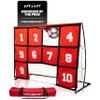 PowerNet Numbered Target Soccer Goal, 6x4 FT Net, 10 Numbered Zones, Soccer Goal with Targets for Accuracy Training, Portable Training Equipment view 1