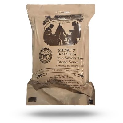 Nutrient-Rich MRE - Beef Strips - Made in USA - Insp. 2024+