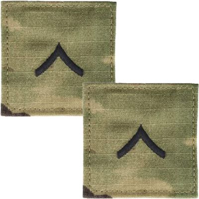 Army PVT Private Rank OCP Patch 2x2 Hook and Loop - Pair