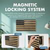 American Flag Hidden Gun Safe - Quick Access Hidden Gun Shelf - Concealment Shelf with Magnetic Lock - Wall Gun Safe for Secure Firearm Storage - Handcrafted In USA by Bellewood Designs (Carbon Gray) view 4