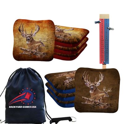 BackYardGamesUSA CornholeGamesUSA Pro Cornhole Bags Sets of 8 Regulation Professional for Tournament, Pro Approved Slick n Stick Corn Hole Beans Bags for Cornhole Games