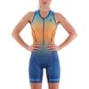 Synergy Women's Tri Suit Elite Sleeveless Racerback Trisuit (Orange Wave, Large) view 2