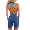 Synergy Women's Tri Suit Elite Sleeveless Racerback Trisuit (Orange Wave, Large) view 4
