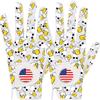 FINGER TEN Golf Gloves Men Right Handed Golfer Left Hand with Ball Marker 2 Pack Leather Breathable Comfortable Weathersof Grip Size Small Medium ML Large XL (White&Beer, Small(Worn on Left Hand)) view 1