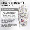 FINGER TEN Golf Gloves Men Right Handed Golfer Left Hand with Ball Marker 2 Pack Leather Breathable Comfortable Weathersof Grip Size Small Medium ML Large XL (White&Beer, Small(Worn on Left Hand)) view 2