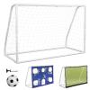 XMLYEC 182 * 120 * 80cm PVC Pipe Three-in-One with Target Cloth Football Goal,Soccer Goal Sets,3 in 1 Youth Soccer Goal with Target & Pump,Portable Folding Football Goal for Backyard Practice view 1