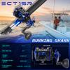 Burning Shark Fishing Reel Round Baitcasting Reel, Saltwater Inshore Surf Trolling Reel, Conventional Reel for Catfish, Musky, Bass, Pike -ECT15R, A:Size15- Right Hand- without Line Counter view 4