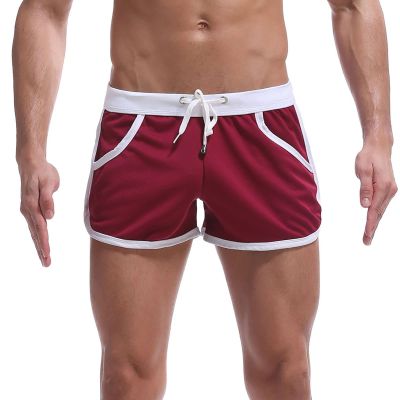 5 Inch Inseam Swim Trunks Men Mens Sexy Swimwear Drawstring Elastic Waist Solid Swim Trunks 3" Inseam Novelty Summer Casual Beach Bathing Suits Red M