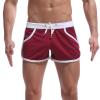 5 Inch Inseam Swim Trunks Men Mens Sexy Swimwear Drawstring Elastic Waist Solid Swim Trunks 3" Inseam Novelty Summer Casual Beach Bathing Suits Red M view 1