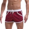 5 Inch Inseam Swim Trunks Men Mens Sexy Swimwear Drawstring Elastic Waist Solid Swim Trunks 3" Inseam Novelty Summer Casual Beach Bathing Suits Red M view 2