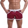 5 Inch Inseam Swim Trunks Men Mens Sexy Swimwear Drawstring Elastic Waist Solid Swim Trunks 3" Inseam Novelty Summer Casual Beach Bathing Suits Red M view 3