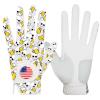 FINGER TEN Golf Gloves Men 1 Pack with Ball Marker for Left Hand Right, Stylish Patterns & Breathable Design for Comfortable All-Weather Grip, Golf Glove Sizes S M ML L XL (Beer, X-Large, Left) view 1
