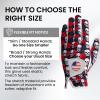 FINGER TEN Golf Gloves Men 1 Pack with Ball Marker for Left Hand Right, Stylish Patterns & Breathable Design for Comfortable All-Weather Grip, Golf Glove Sizes S M ML L XL (Rose, Medium, Left) view 2