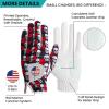 FINGER TEN Golf Gloves Men 1 Pack with Ball Marker for Left Hand Right, Stylish Patterns & Breathable Design for Comfortable All-Weather Grip, Golf Glove Sizes S M ML L XL (Rose, Medium, Left) view 3
