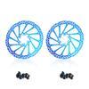 CNC Bike Disc Brake Rotor 160mm 180mm 203mmBicycle Disc Brake Rotor 160mm/180mm/203mm With Bolts For MTB Mountain BikeColorful/Gold (203mm-blue) view 1