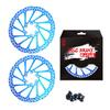 CNC Bike Disc Brake Rotor 160mm 180mm 203mmBicycle Disc Brake Rotor 160mm/180mm/203mm With Bolts For MTB Mountain BikeColorful/Gold (203mm-blue) view 2