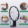 Katzowen Basketball Hoop 45CM Diameter Hanging Wall Mounted Goal Hoop Rim Net with 2 Strap for Tree, Backyard, Fence, Gym, Garage, Pool & Basketball Court (Color : Black) view 2