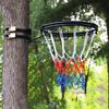 Katzowen Basketball Hoop Rim Net, Outdoor Hanging Basketball Goal with 2 Strap for Tree, Backyard, Fence, Gym, Garage, Pool & Basketball Court (Color : Black) view 1