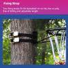 Katzowen Basketball Hoop Rim Net, Outdoor Hanging Basketball Goal with 2 Strap for Tree, Backyard, Fence, Gym, Garage, Pool & Basketball Court (Color : Black) view 3