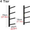 KIZMIQ Heavy Duty Steel Foam Roller Exercise Mats Display Stand, Wall Muti-Layer Yoga Mat Organizer Holder, Home Multifunctional Sports Storage Rack (Size : 4 Tier) view 3