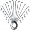 sunfedmiss 40PCS 13G J Bend Steel Spokes W/Nipples Wrench, 75~305mm Electric Bicycle E-Bike Wheel Tire Steel Spokes Bike Replacement Repair Parts Accessories (Silver,185mm) view 1