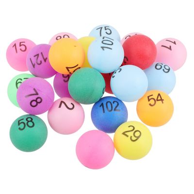 Toddmomy Numbered Lottery Balls 150Pcs 1.57 Inch Numbered Ping Pong Balls for Raffle Drawings Bingo Party Games and DIY Entertainment