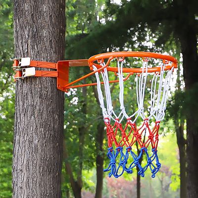 Katzowen Basketball Rim with All Weather Basketball Net with 2 Adjustable Strap, Indoor Outdoor Tree Garden Backyard Basketball Court (Color : Orange, Size : 45cm Rim)