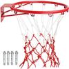 Katzowen Basketball Rim, Metal Wall Mounted Basketball Hoop Net, Professional Basketball Goal, with All Weather Net, for Over The Door/Wall view 1