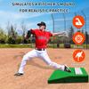 KuiBonu Pitching Mound, Portable Baseball Pitcher's Mound with Pitching Rubber, Antifade Turf and Carry Handles, 30 x 30 x 4.8 Inch Baseball Pitching Mound view 2