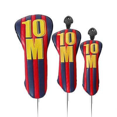 DULERCIS Golf Club Head Covers - 3Pcs Golf Head Covers for Driver, Woods and Hybrid - Fairway Wood Headcover and Hybrid Headcover with Rotatable No. Tags