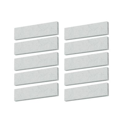 10 Pieces Exercise Bike Brake Pads Ground Durable Supplies Spare Replacement Part Wool Felt Professional Caliper for Home Fitness Bike Gym (White)
