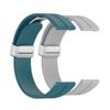 Huwokxix 22mm Watch Band, Magnetic Folding Buckle Watch Strap Quick Release, Soft Silicone Replacement Band Compatible with Samsung Galaxy Watch 46mm/Galaxy Watch 3 45 mm (Green+Grey) view 1