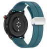 Huwokxix 22mm Watch Band, Magnetic Folding Buckle Watch Strap Quick Release, Soft Silicone Replacement Band Compatible with Samsung Galaxy Watch 46mm/Galaxy Watch 3 45 mm (Green+Grey) view 2