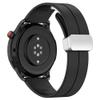 Huwokxix 22mm Watch Band, Magnetic Folding Buckle Watch Strap Quick Release, Soft Silicone Replacement Band Compatible with Samsung Galaxy Watch 46mm/Galaxy Watch 3 45 mm (Black + Blue) view 2