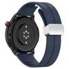 Huwokxix 22mm Watch Band, Magnetic Folding Buckle Watch Strap Quick Release, Soft Silicone Replacement Band Compatible with Samsung Galaxy Watch 46mm/Galaxy Watch 3 45 mm (Black + Blue) view 4