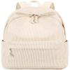 School Backpack for Teen Girls Bookbags Elementary High School Corduroy Laptop Bags Women Travel Daypacks (Beige) view 1